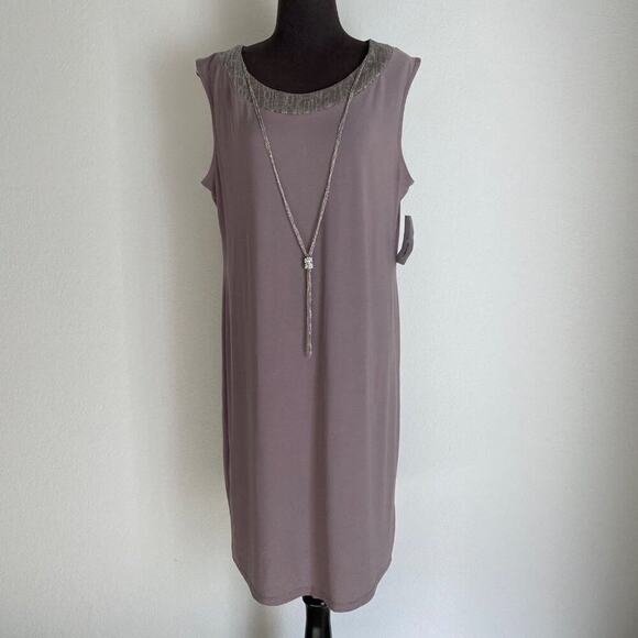 R&M Richards sz 16  Dress with Removable Necklace NWT - Picture 2 of 10